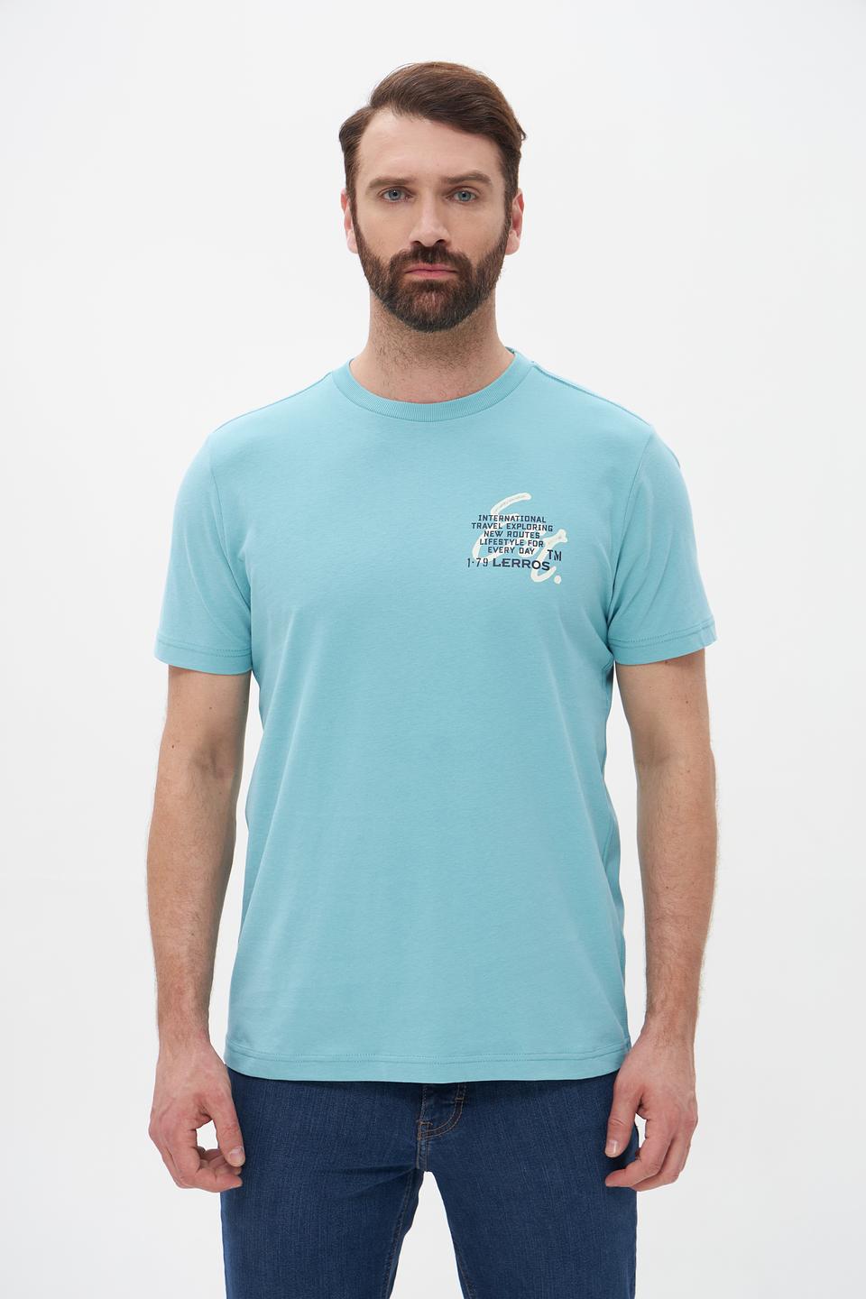 Футболка Lerros с принтом бирюзовая