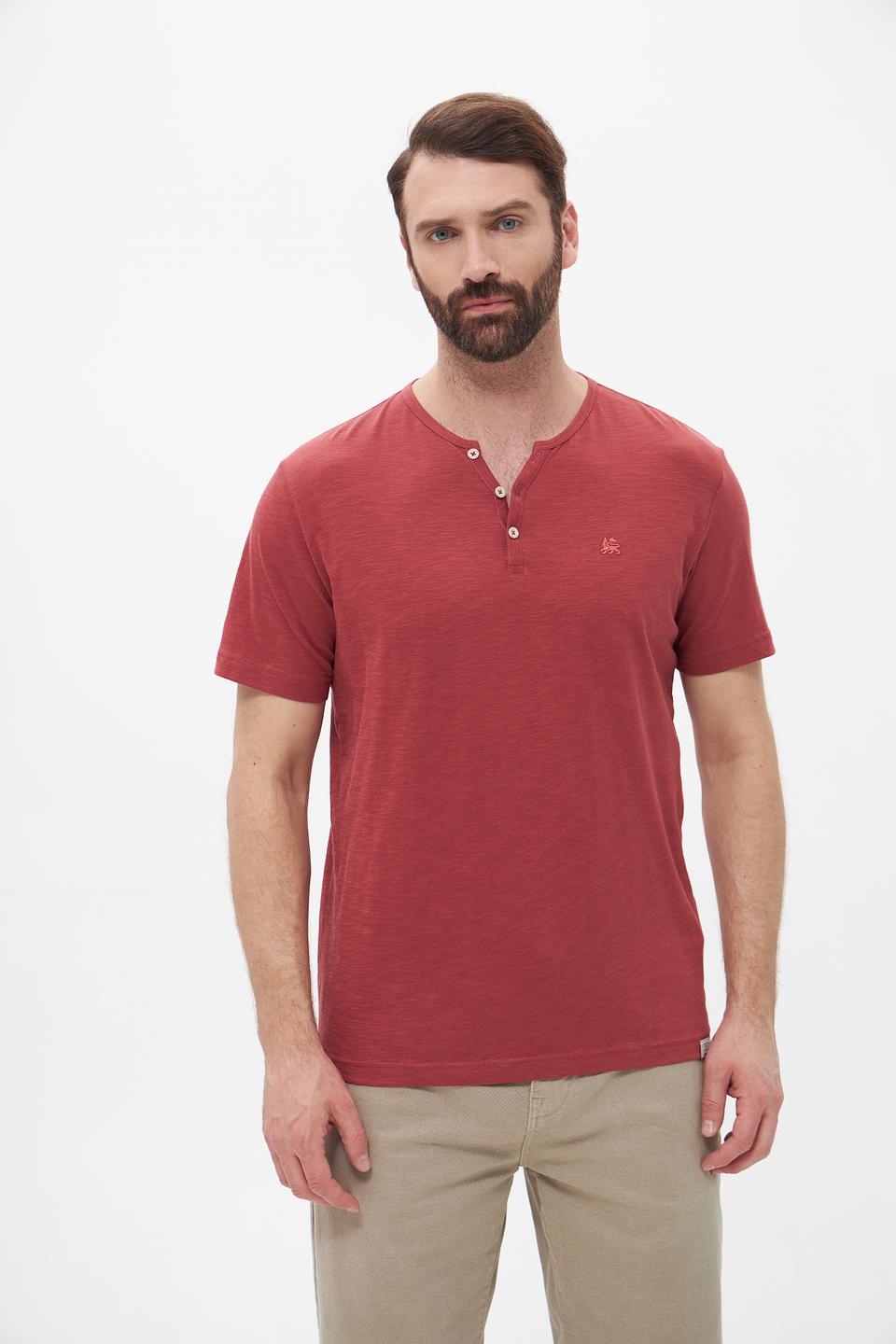 Футболка Lerros с планкой терракотовый