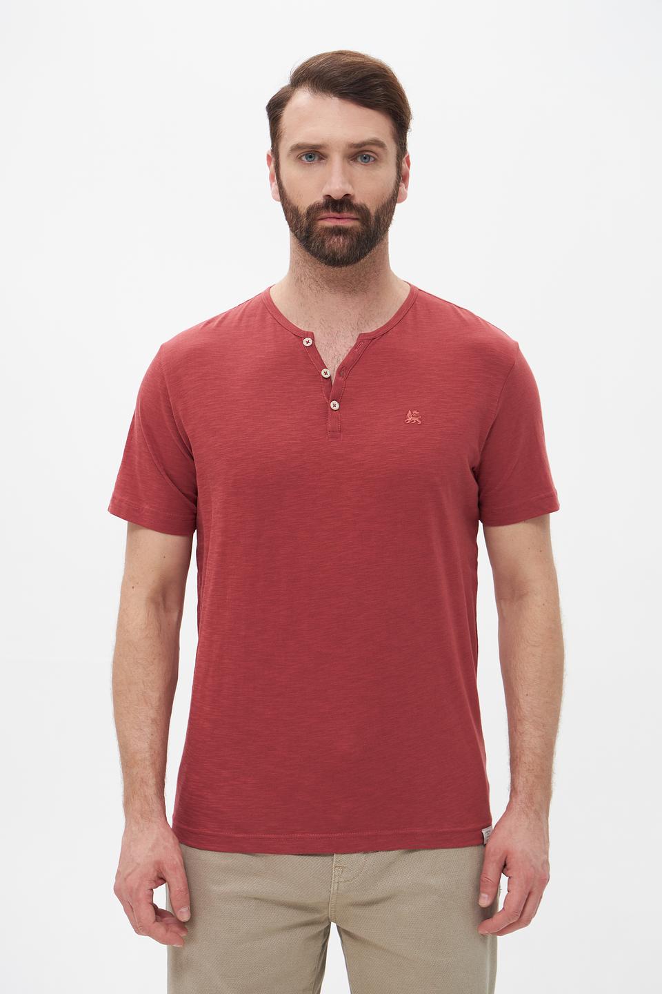 Футболка Lerros с планкой терракотовый