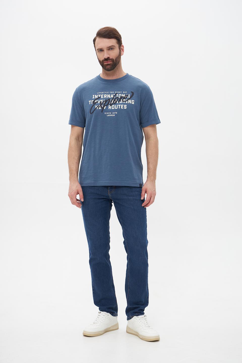 Футболка Lerros с принтом синяя
