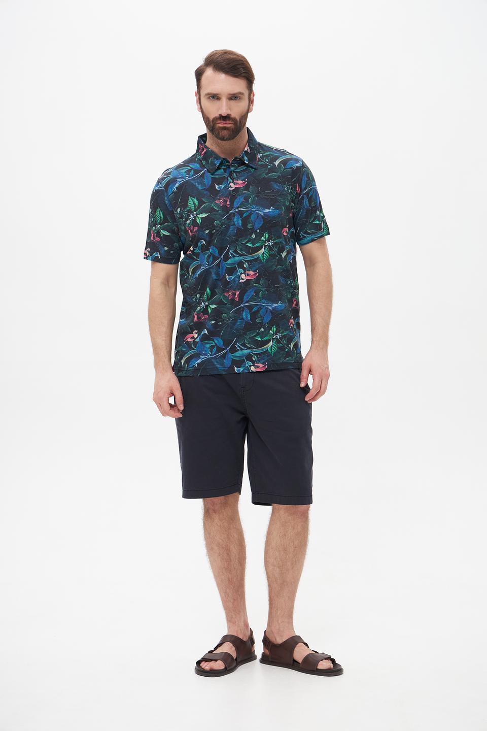 Поло Monte Carlo с тропическим принтом