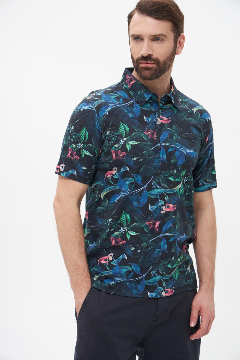 Поло Monte Carlo с тропическим принтом