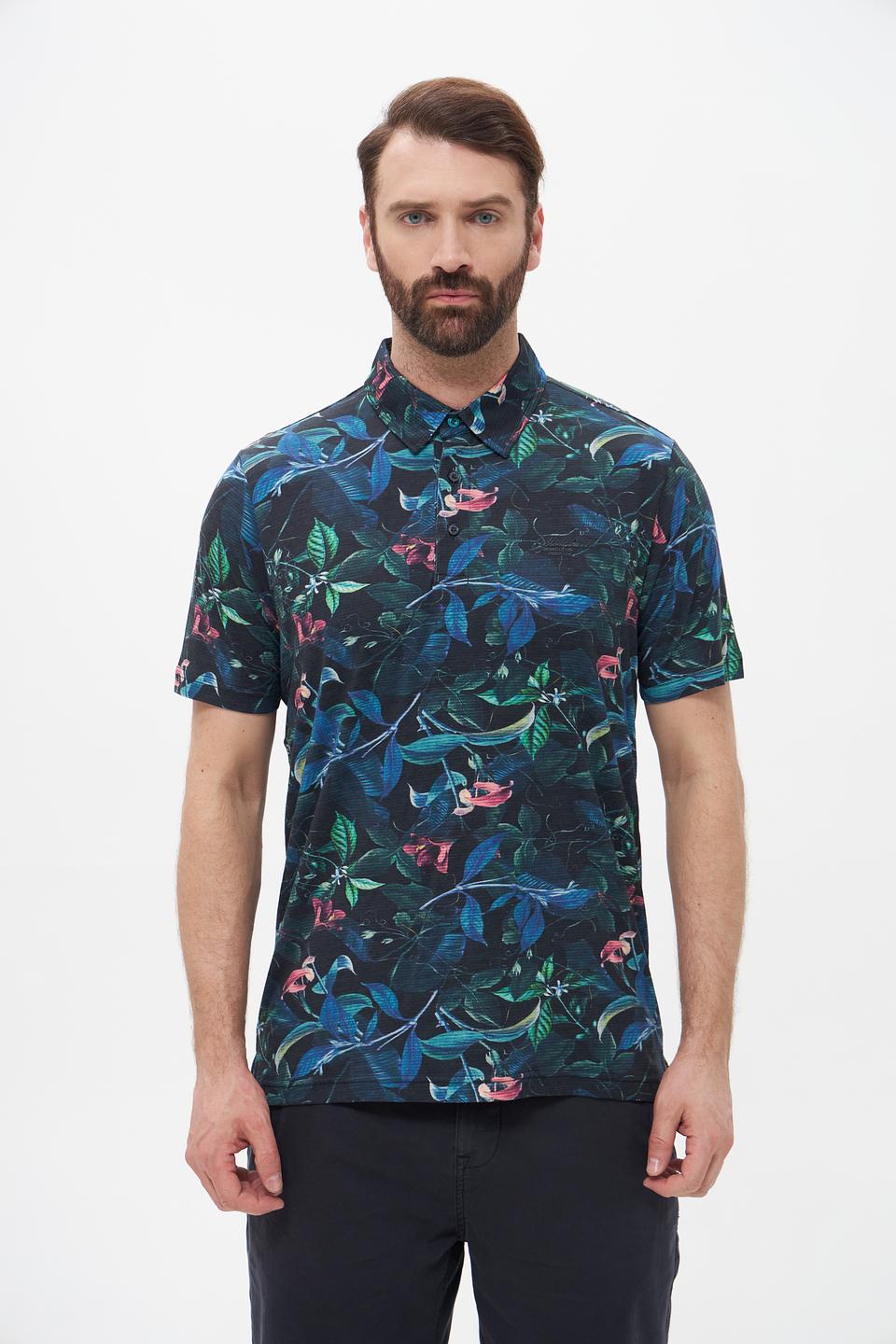 Поло Monte Carlo с тропическим принтом