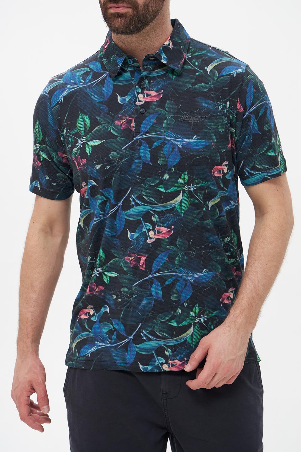 Поло Monte Carlo с тропическим принтом