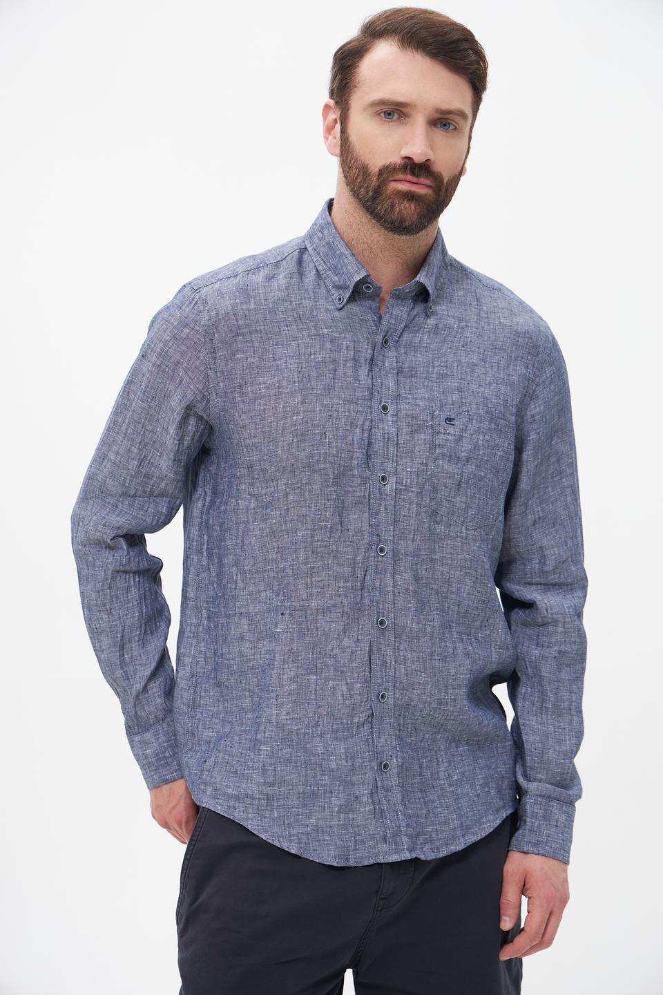 Рубашка Casa Moda мужская синяя в клетку