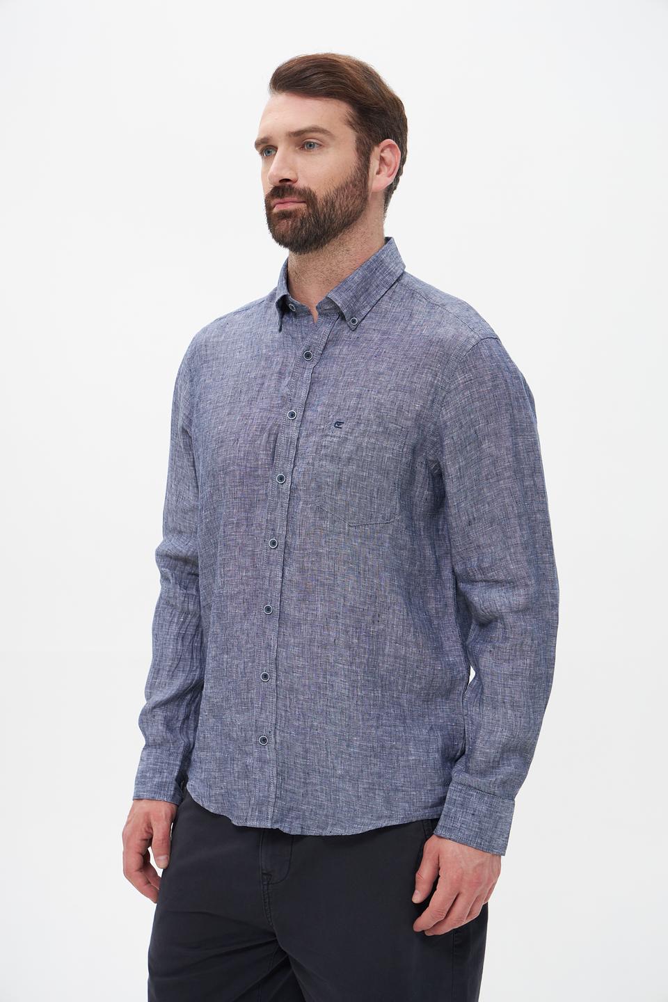 Рубашка Casa Moda мужская синяя в клетку