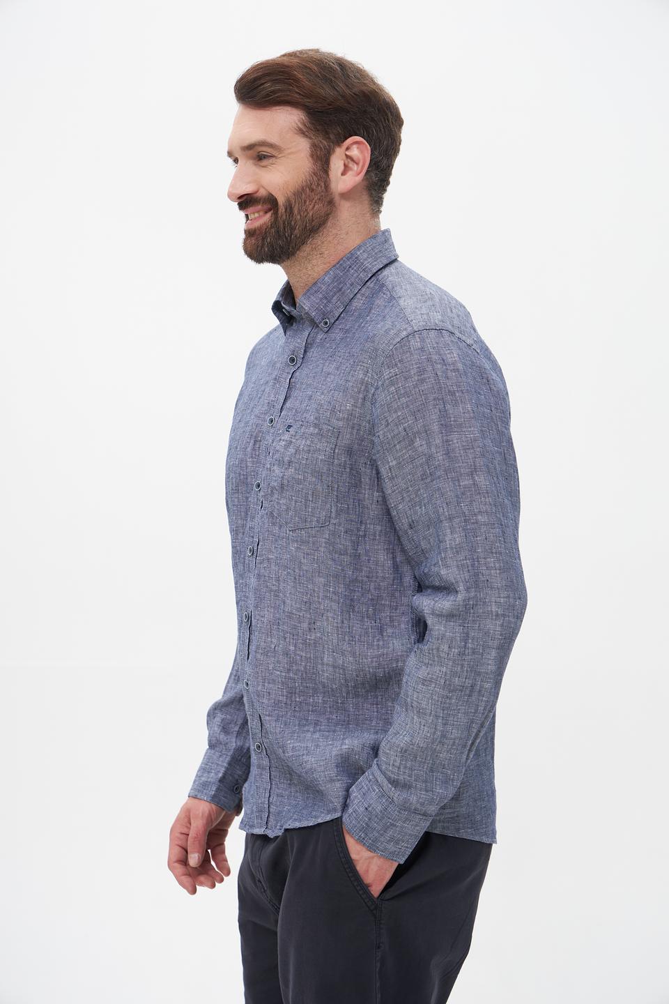 Рубашка Casa Moda мужская синяя в клетку