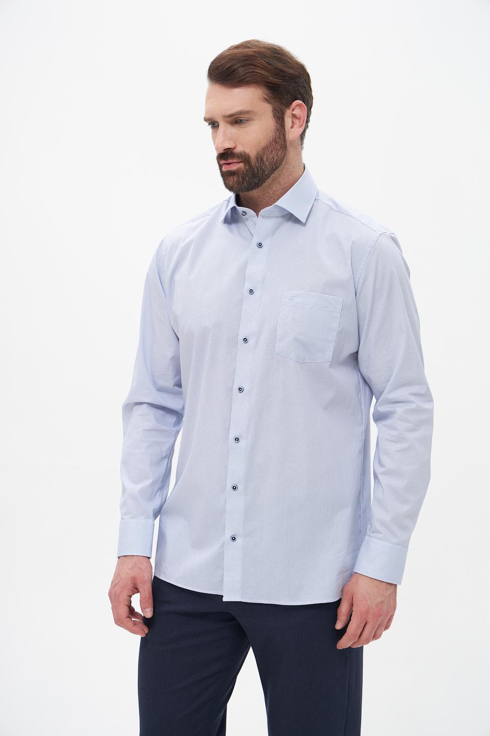 Рубашка Casa Moda голубая приталенная