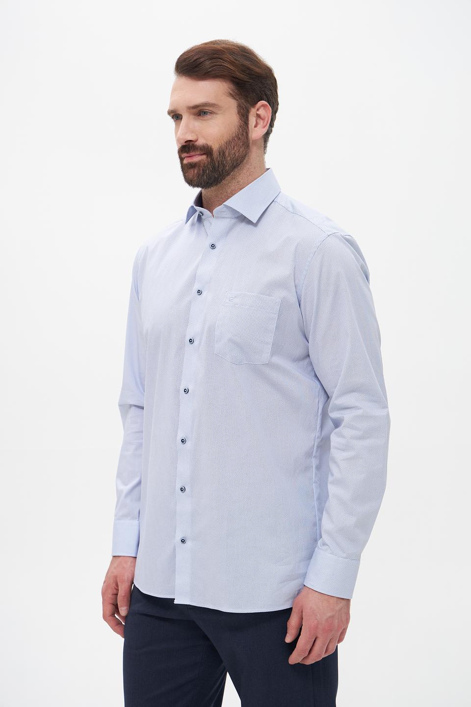 Рубашка Casa Moda голубая приталенная