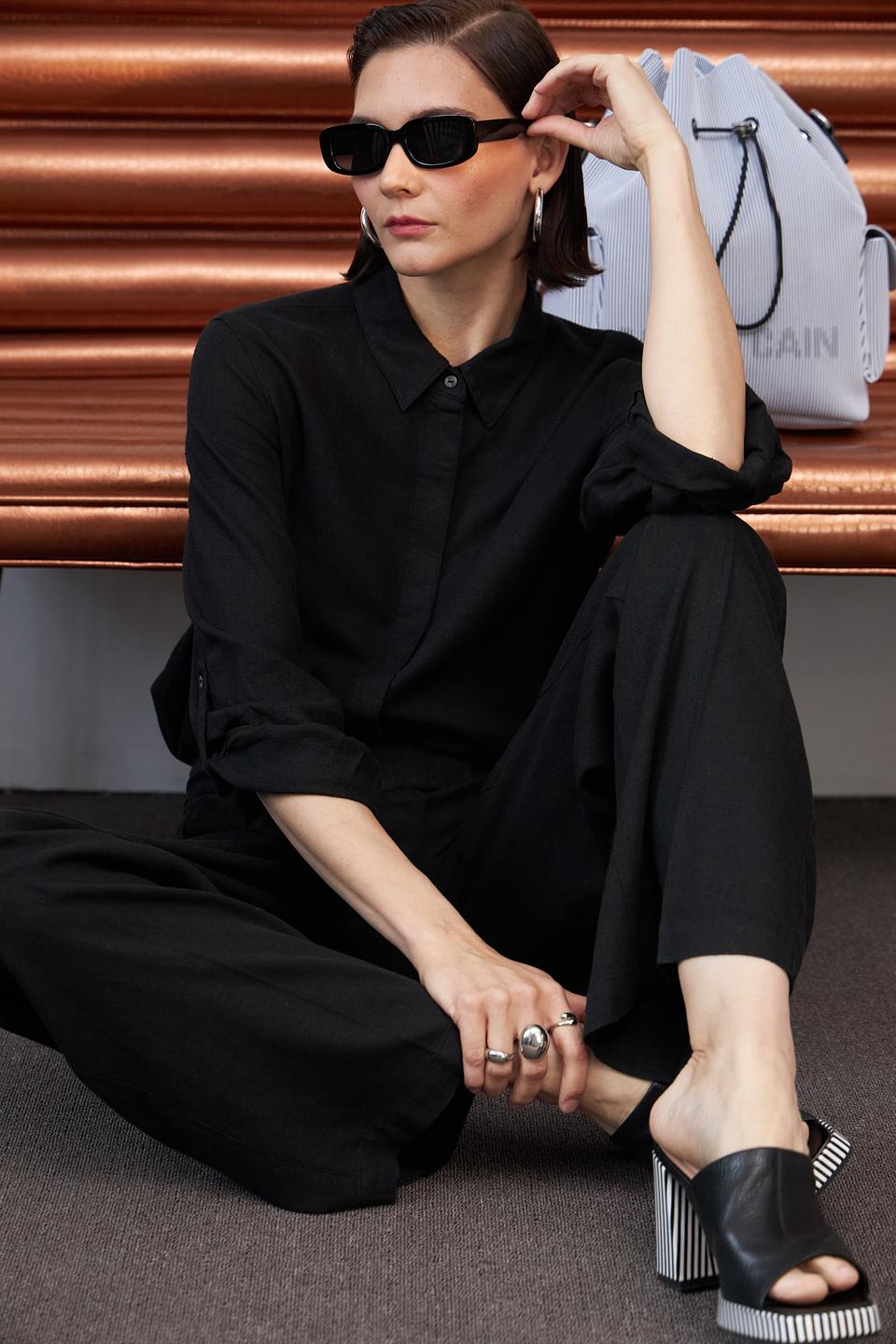 Блуза Taifun чёрная с рукавом 3/4