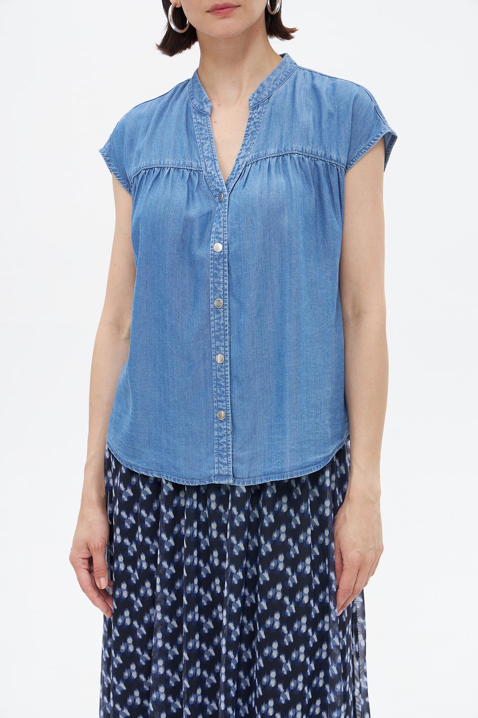 Блуза Taifun джинсовая с рукавами-крылышками