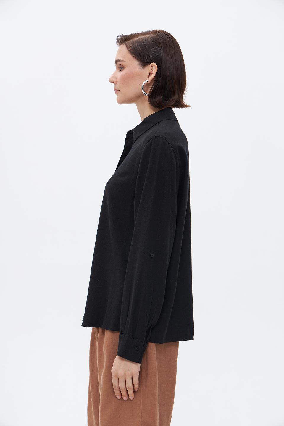 Блуза Taifun чёрная с рукавом 3/4