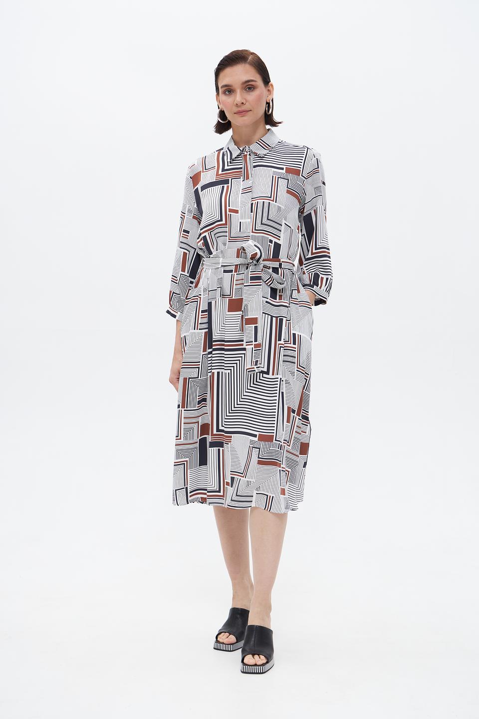 Платье Bugatti с геометрическим принтом
