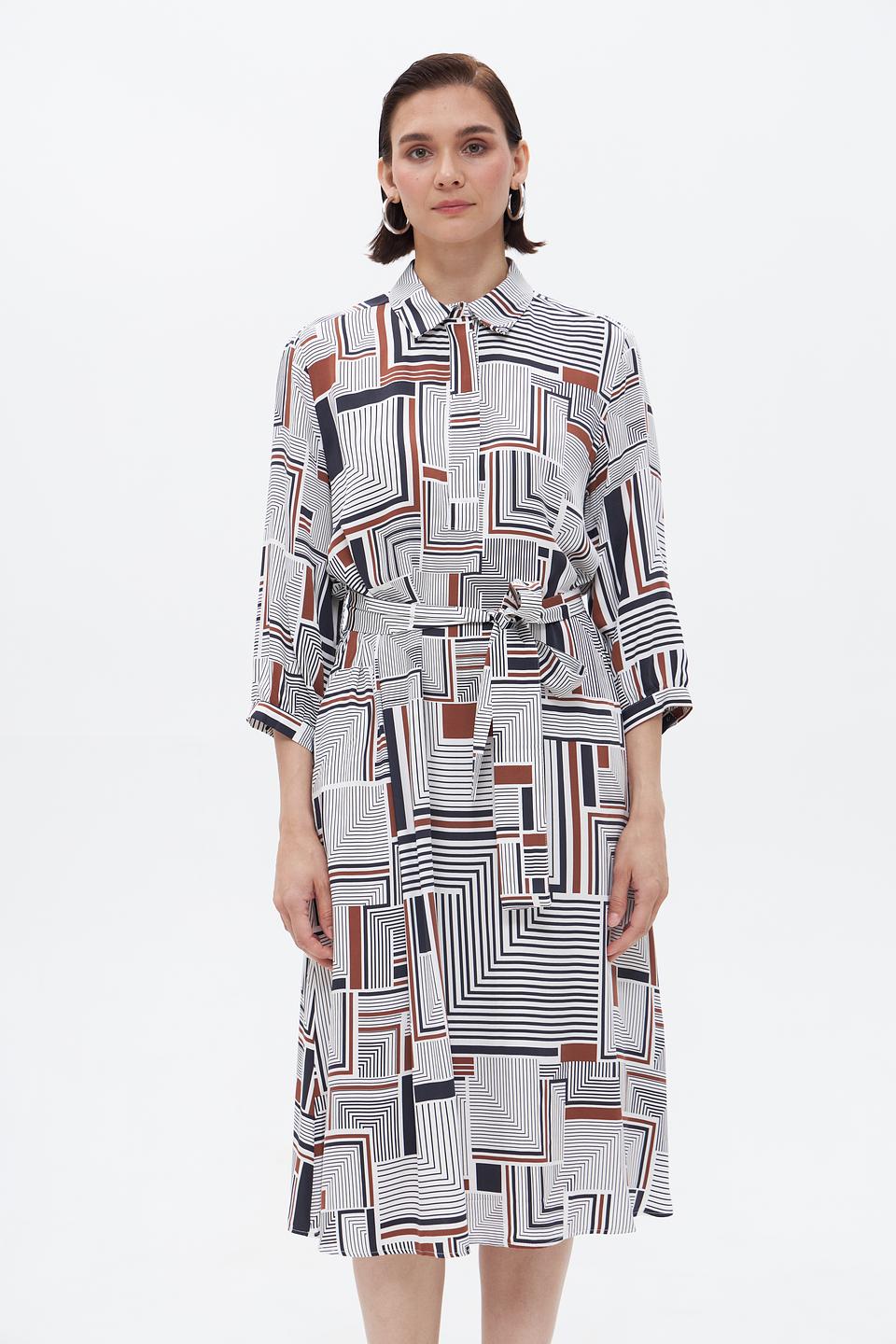Платье Bugatti с геометрическим принтом