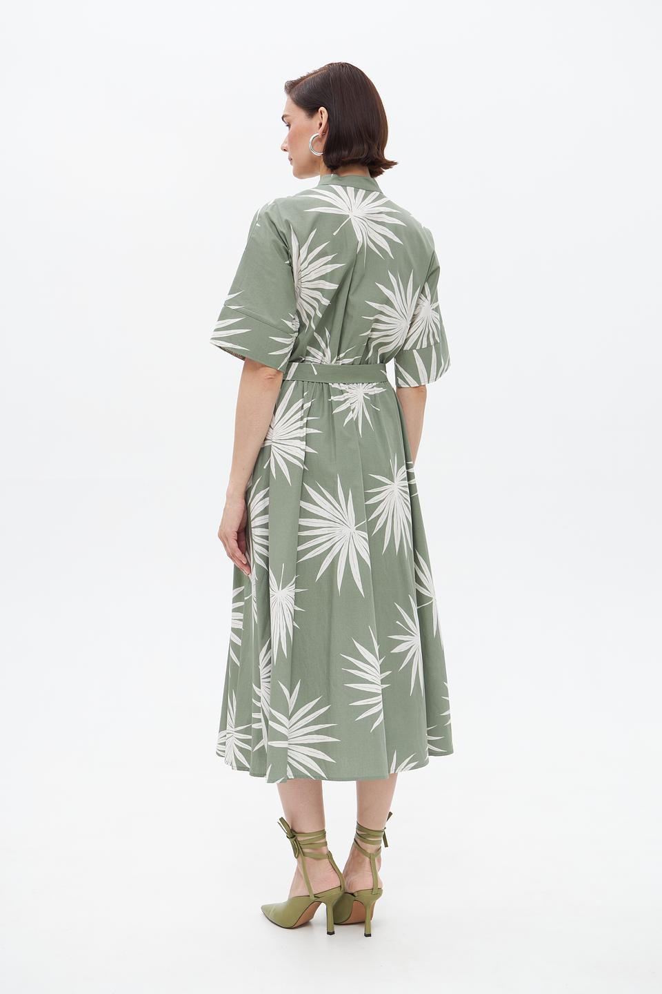 Платье Oui с принтом пальмовых листьев