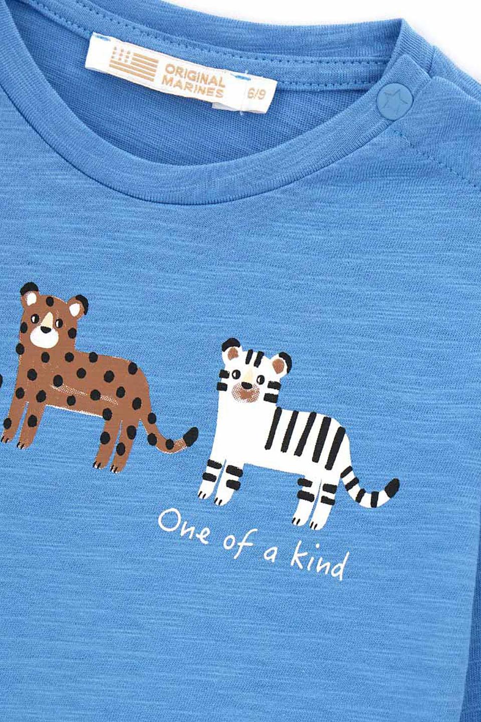 Лонгслив Original Marines синий с принтом