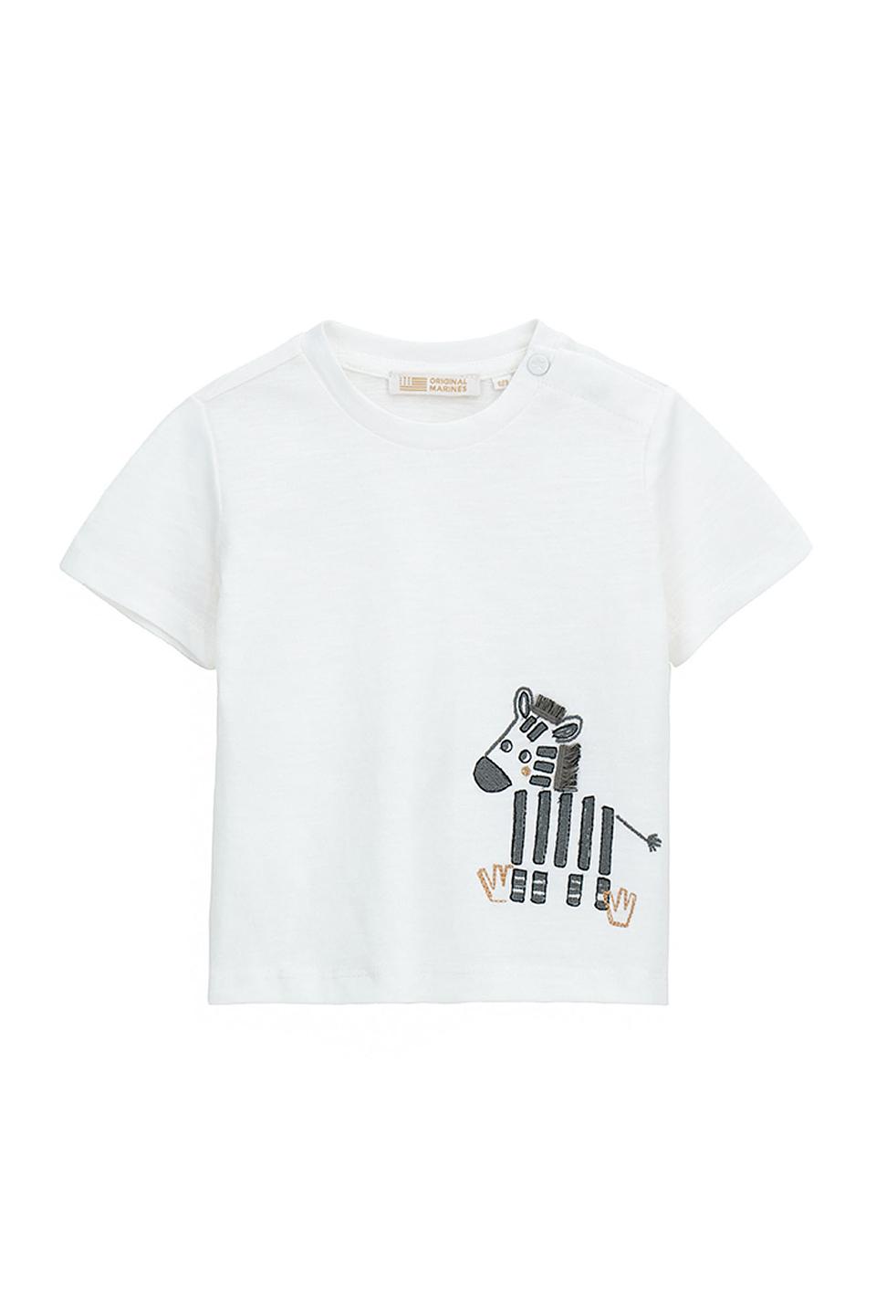 Футболка Original Marines с зеброй молочный