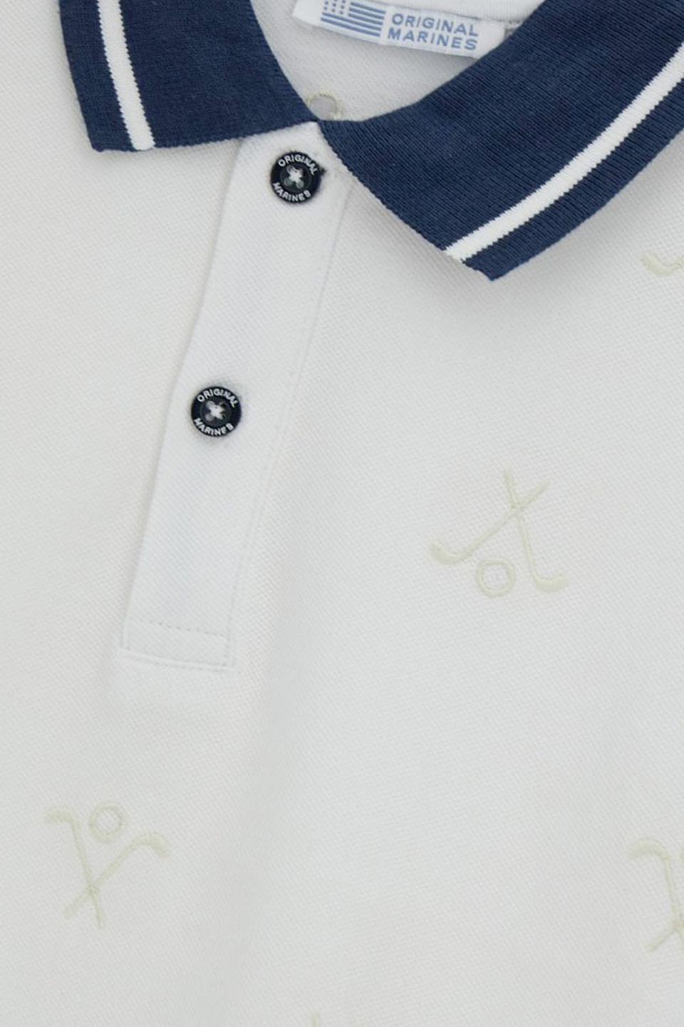 Поло Original Marines с вышивкой молочный
