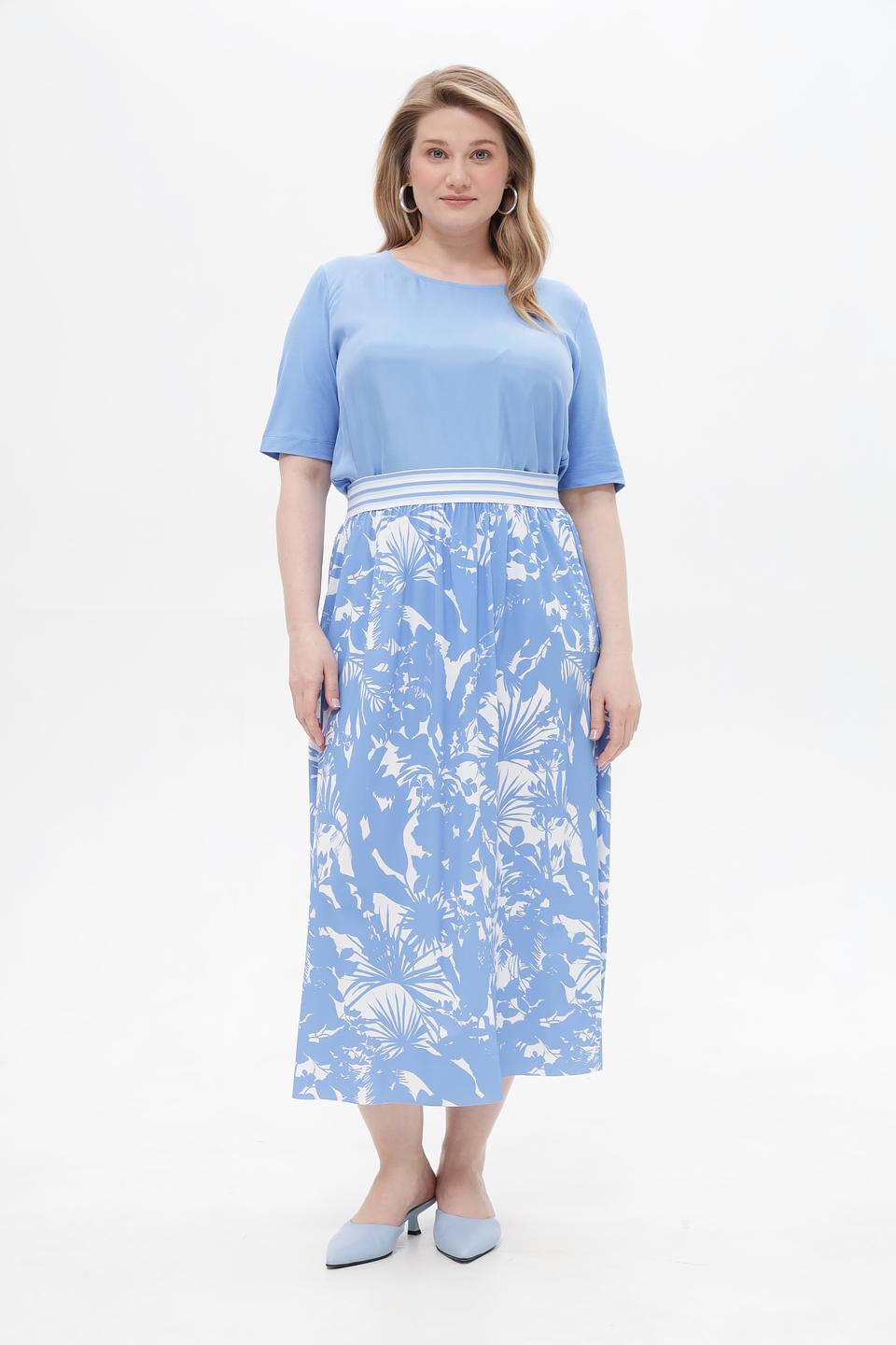 Юбка Frapp с принтом голубая