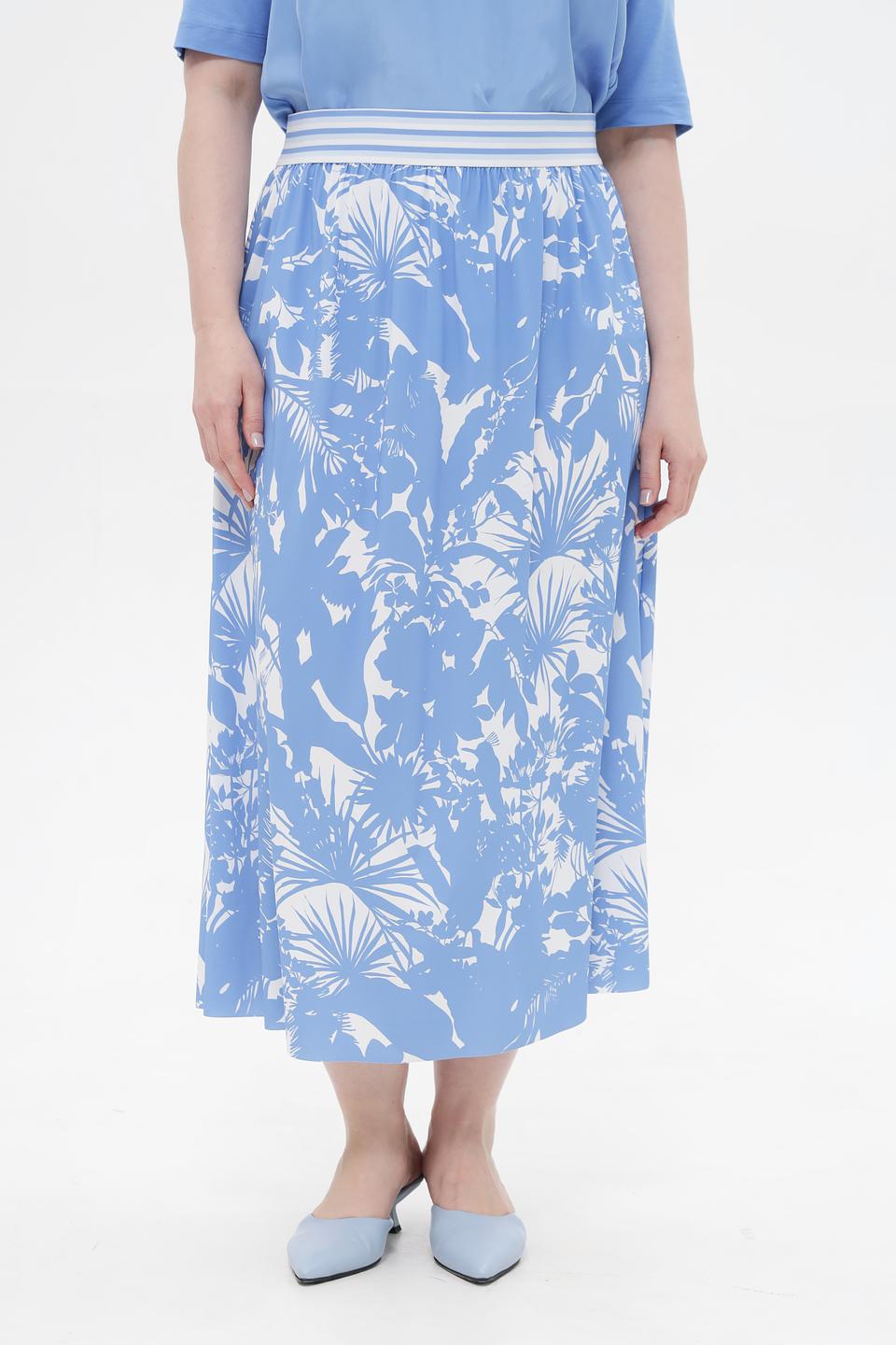 Юбка Frapp с принтом голубая