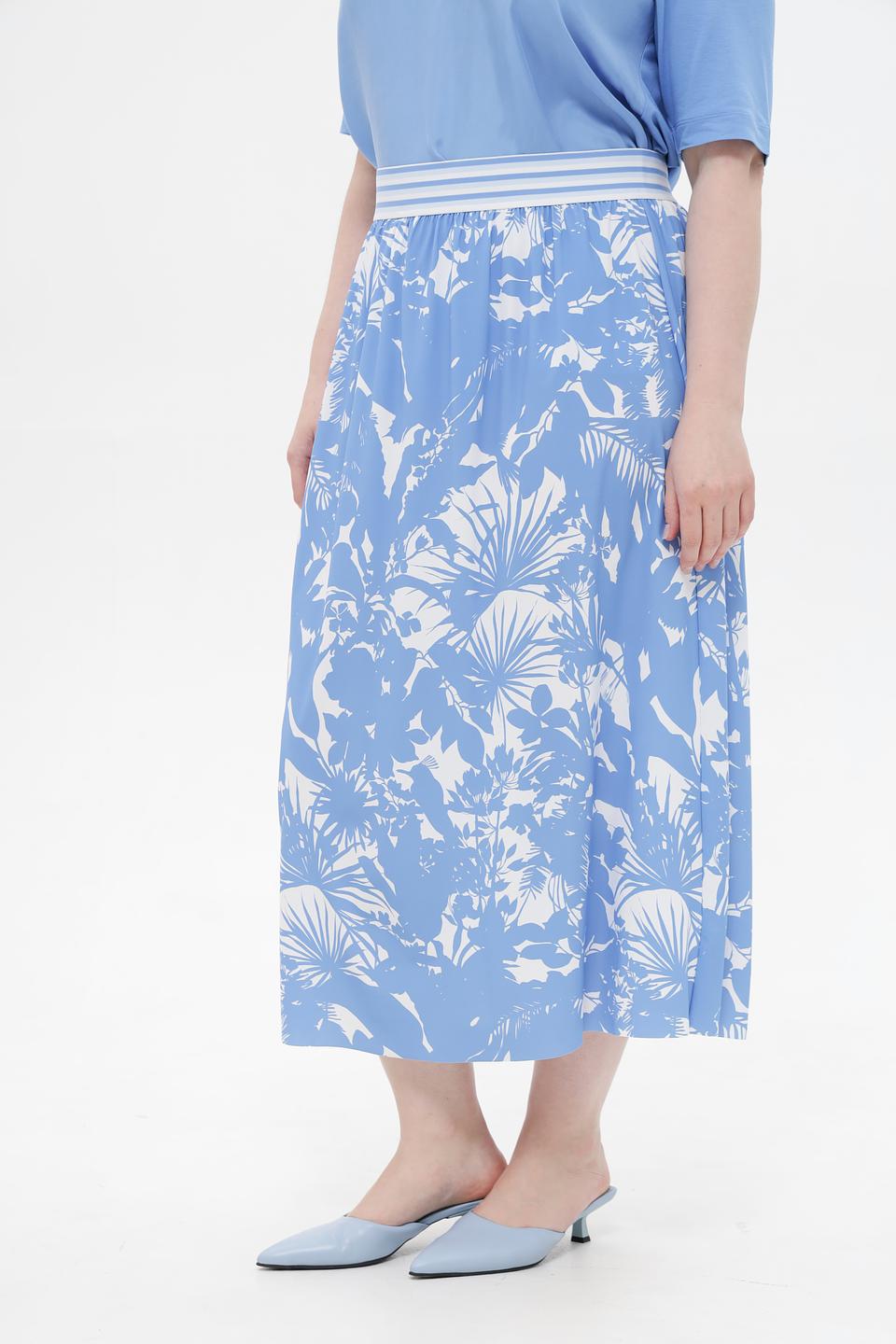 Юбка Frapp с принтом голубая