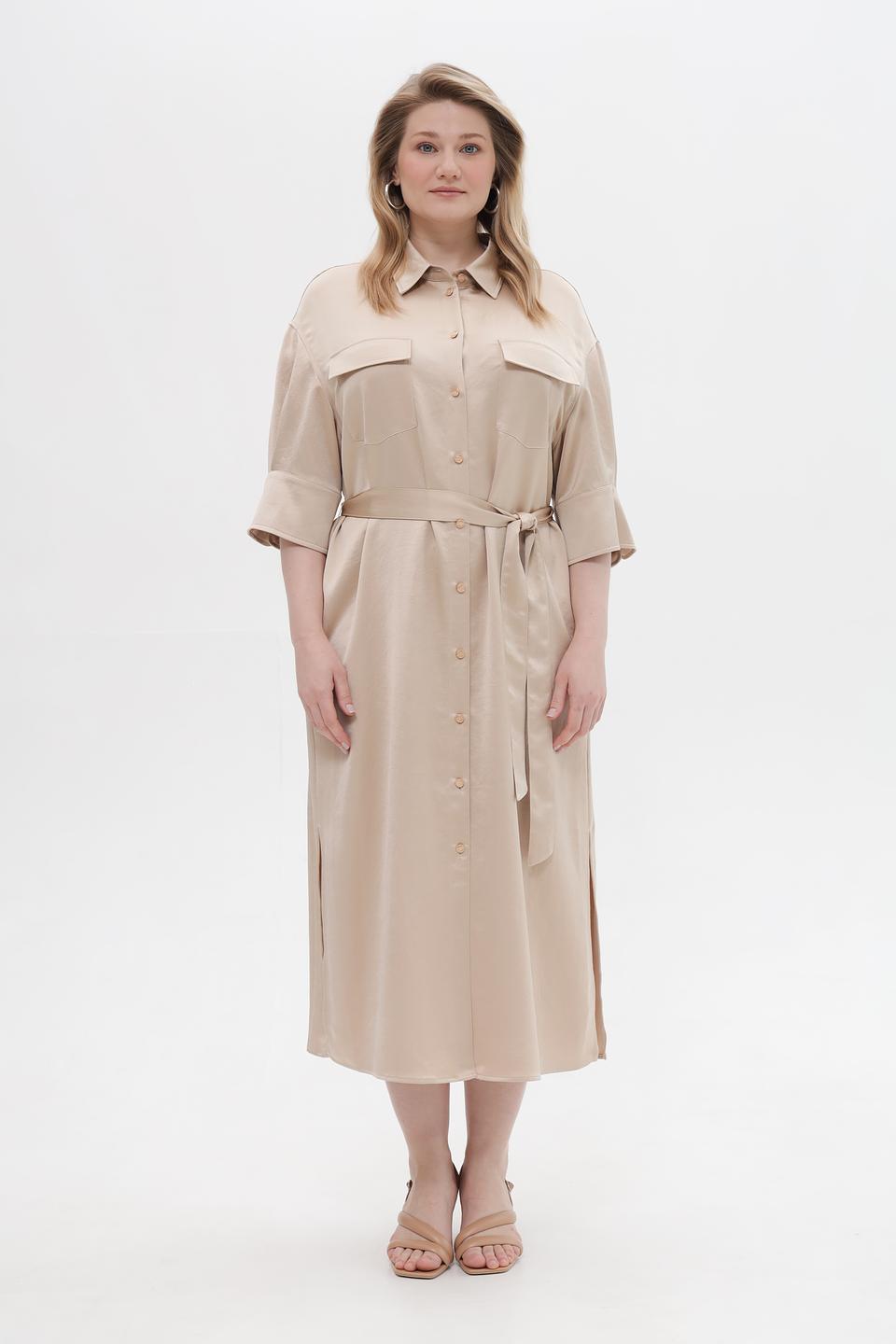 Платье рубашка Marc Aurel бежевое