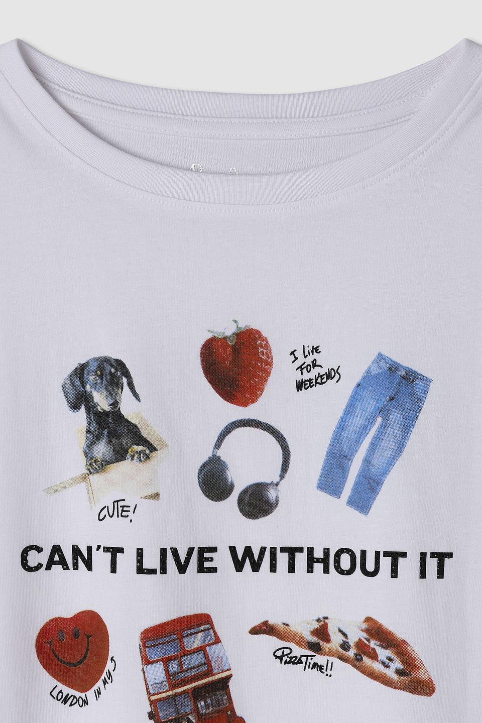 Футболка Pepe Jeans London дев. с принтом белый