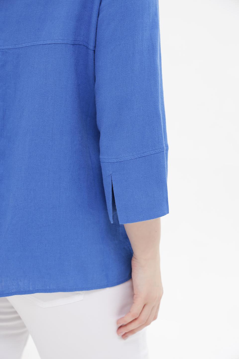 Блузка Samoon голубая с 3/4 рукавом