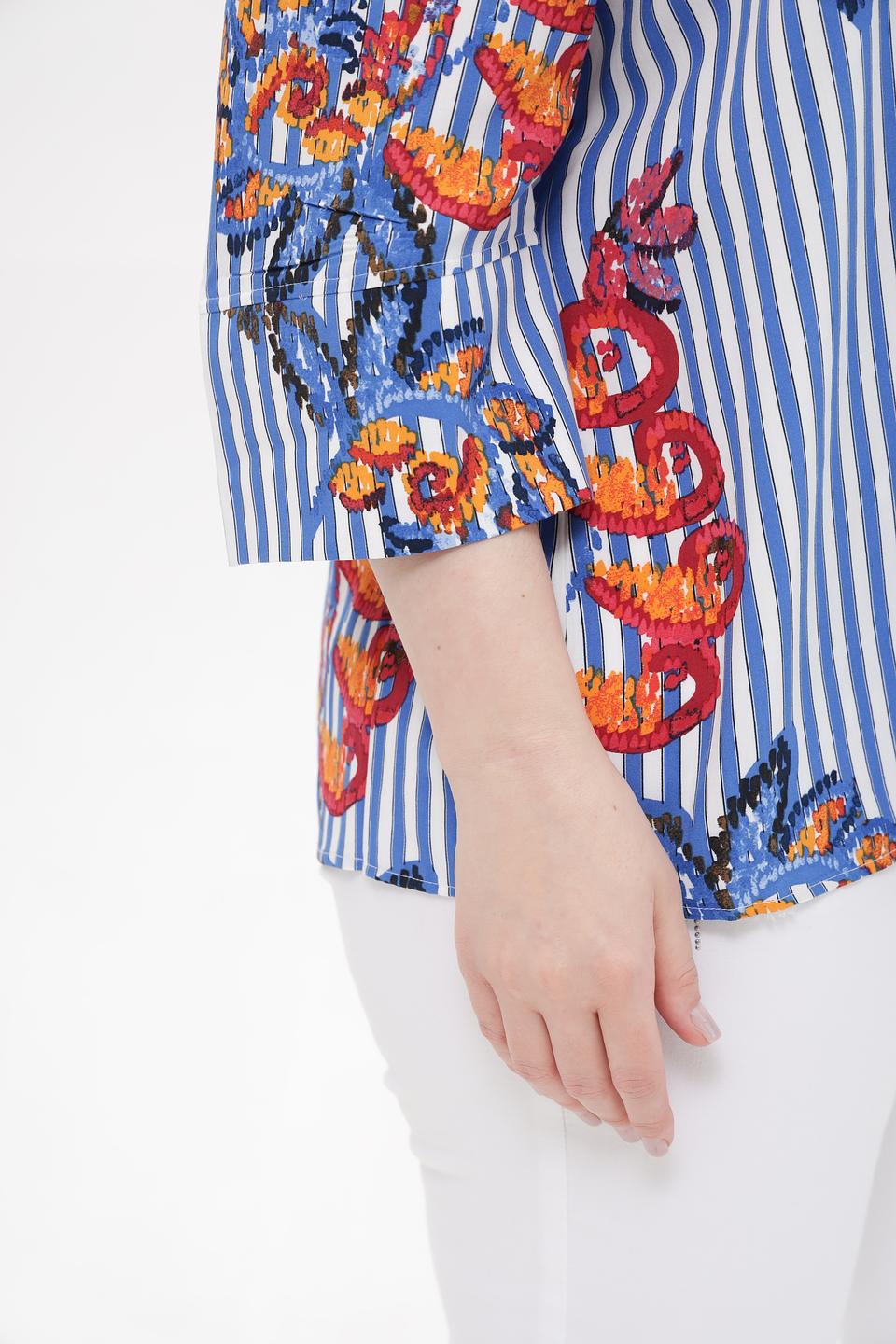 Блуза Samoon в полоску с принтом