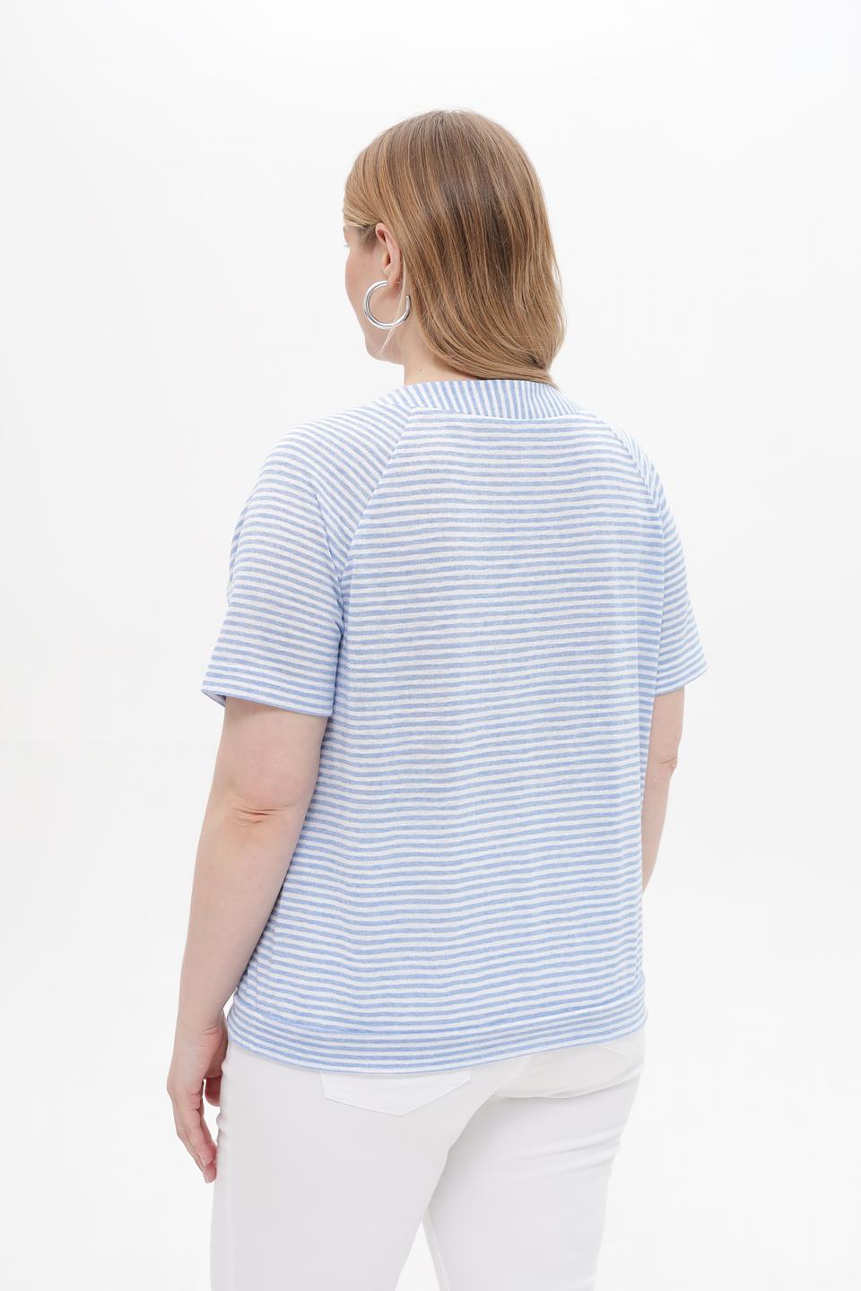 Футболка Rabe collection в полоску голубую