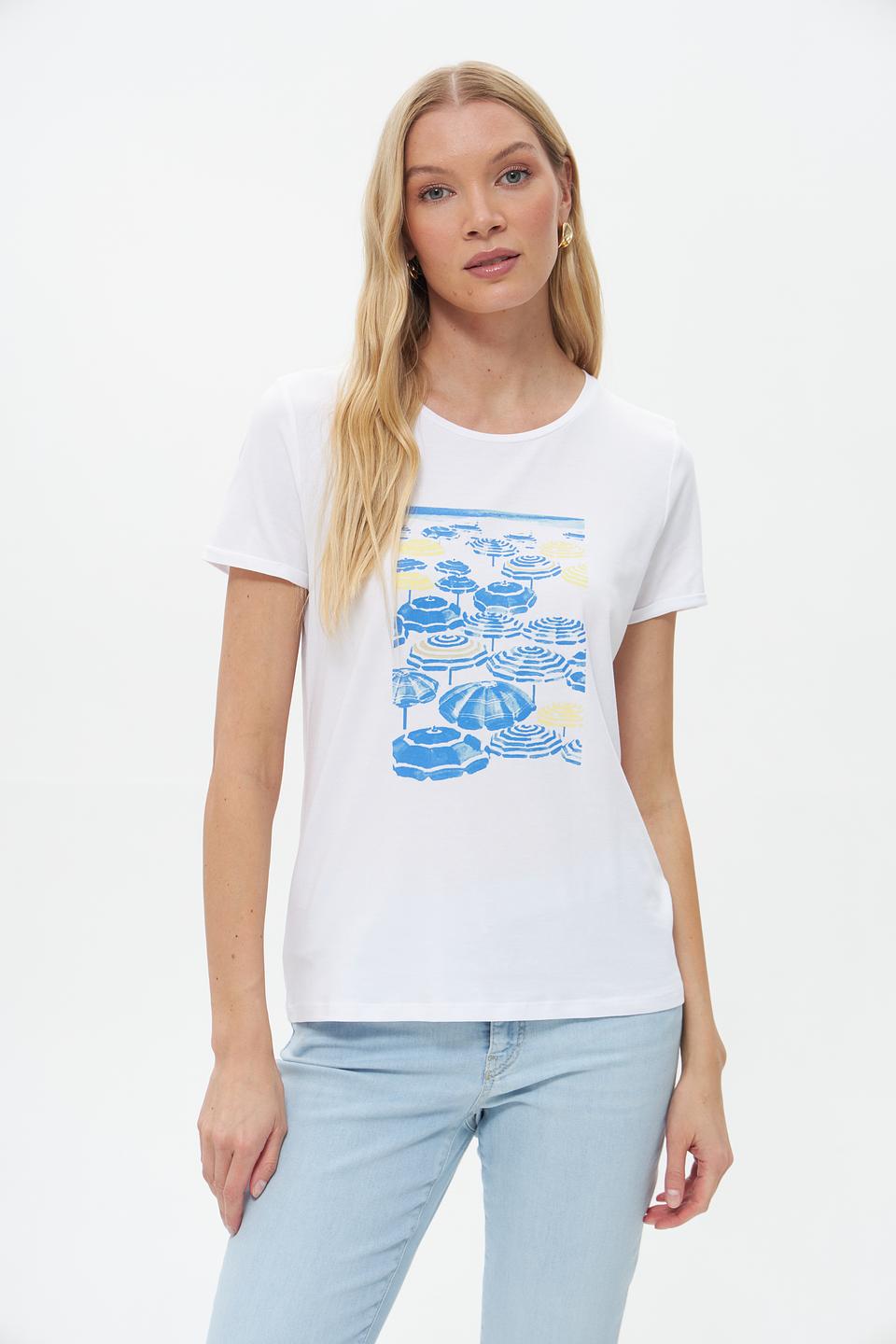 Футболка More and More с принтом зонтиков