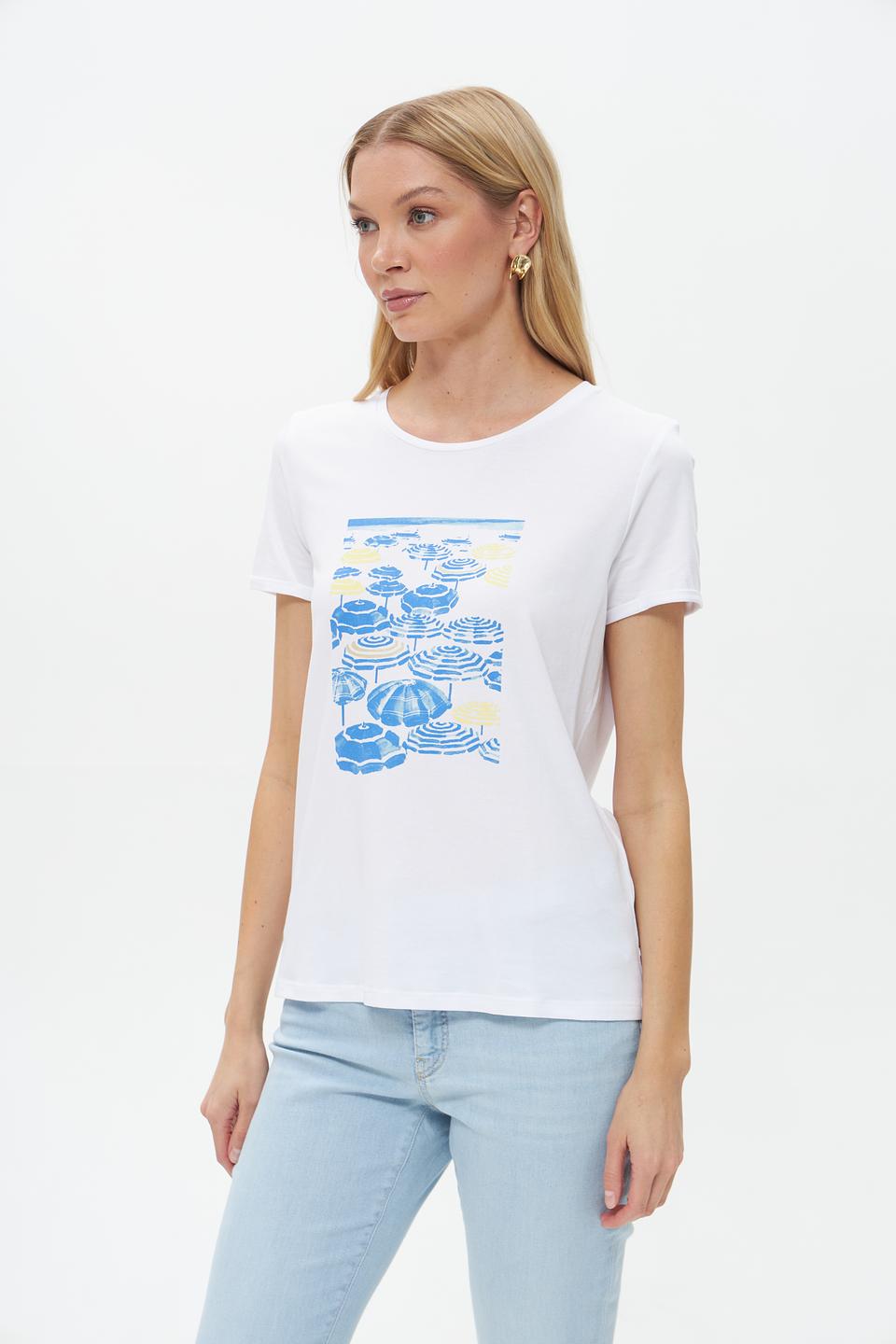 Футболка More and More с принтом зонтиков