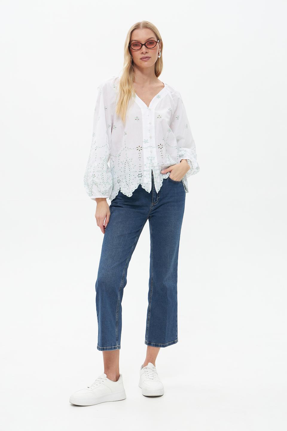 Блузка Broadway с вышивкой белый