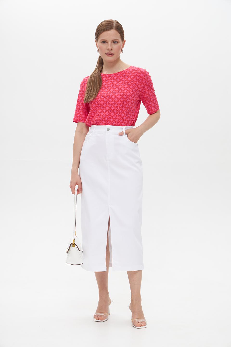 Юбка Gollehaug белая с разрезом