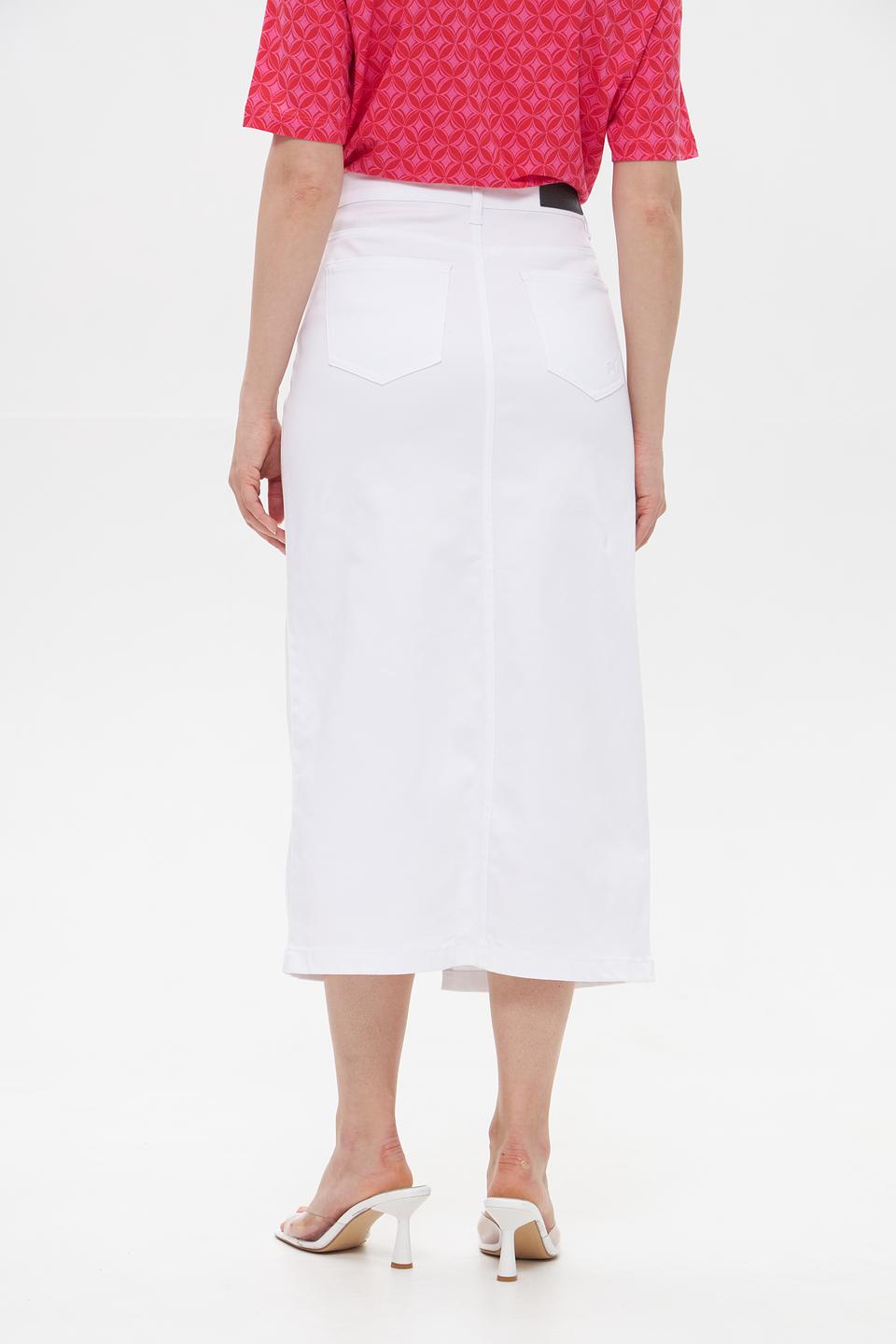 Юбка Gollehaug белая с разрезом