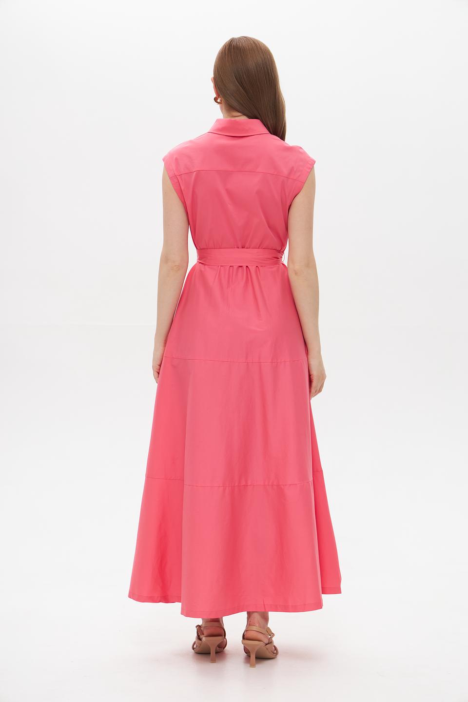 Платье Catnoir приталенное коралловое