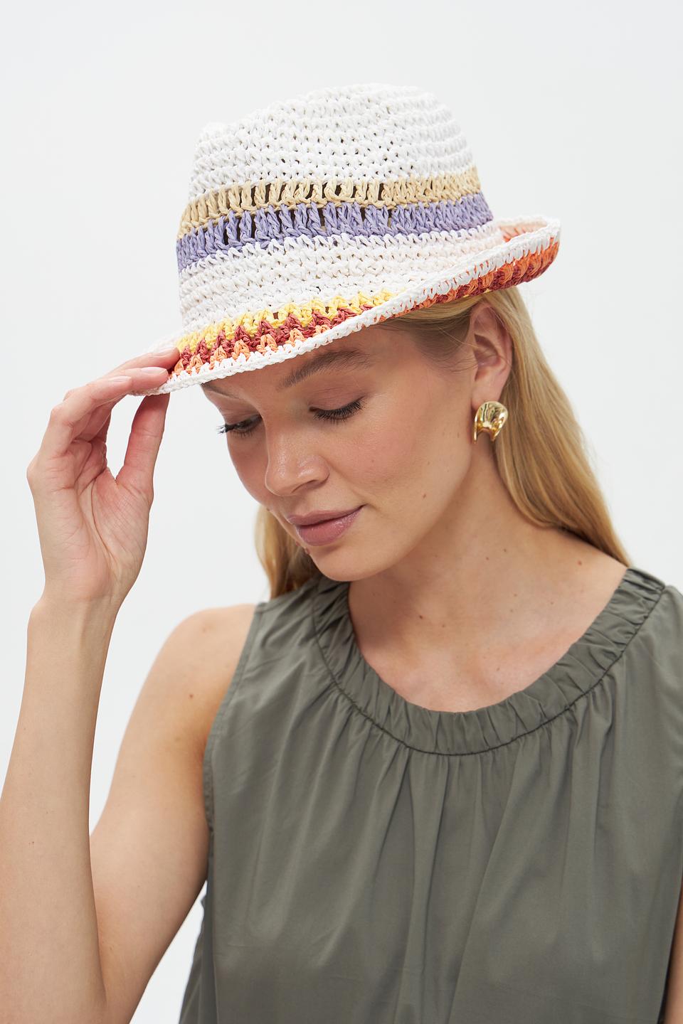 Шляпа Seeberger с многоцветной отделкой