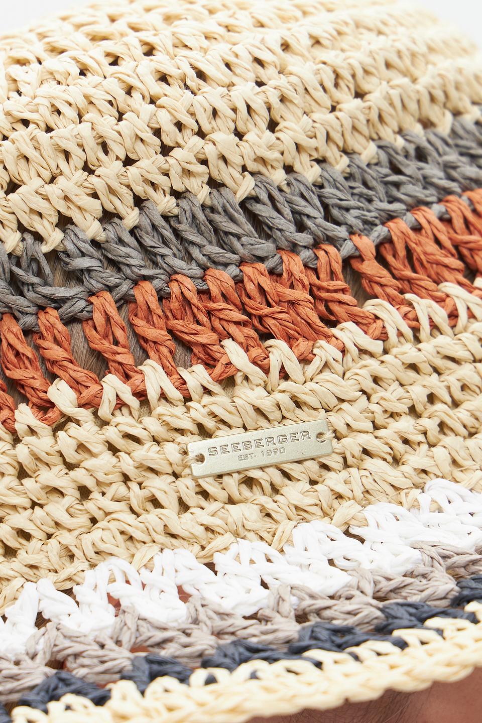 Шляпа Seeberger в полоску бежевая