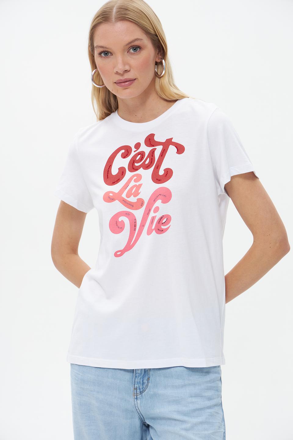 Футболка Catnoir с принтом «C’est La Vie»