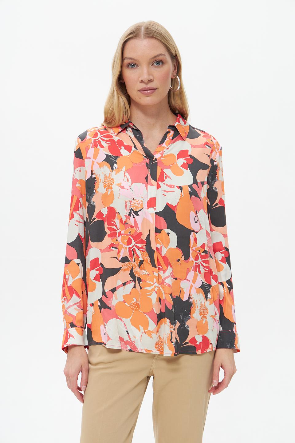 Блузка Lebek с цветочным принтом