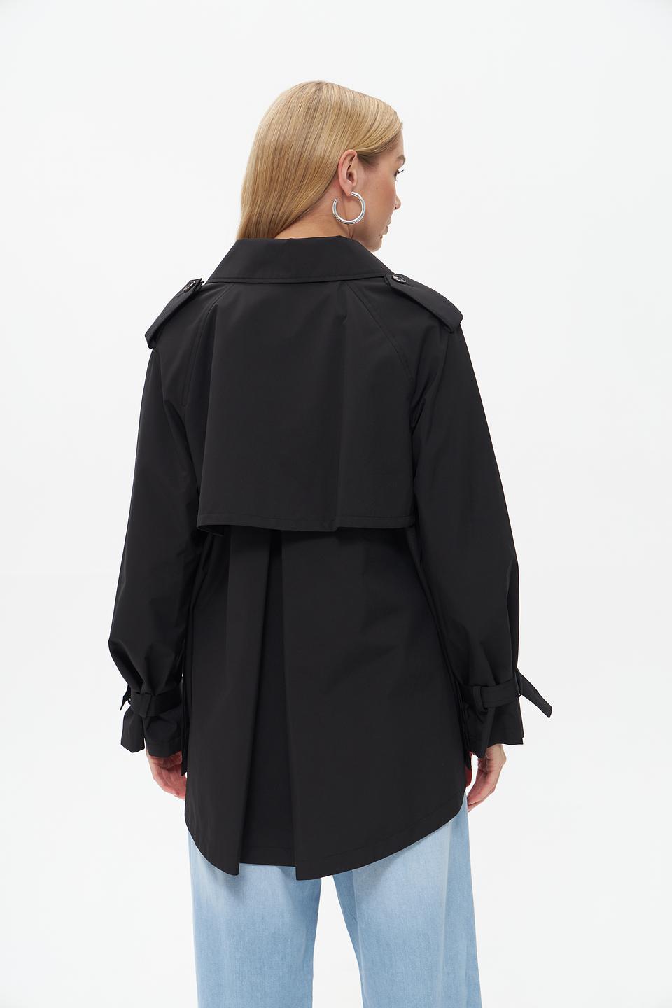 Плащ White Label черный оверсайз