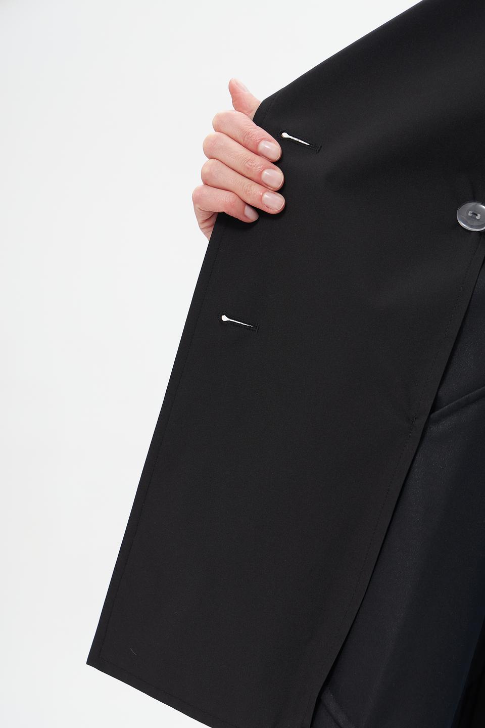 Плащ White Label черный оверсайз