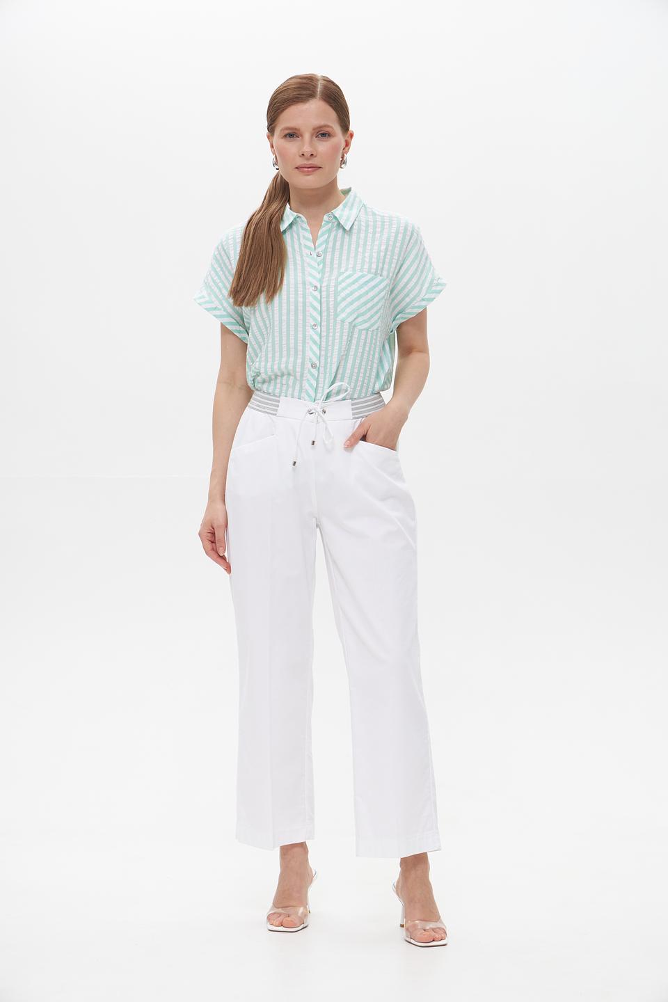 Брюки Toni collection белые с поясом