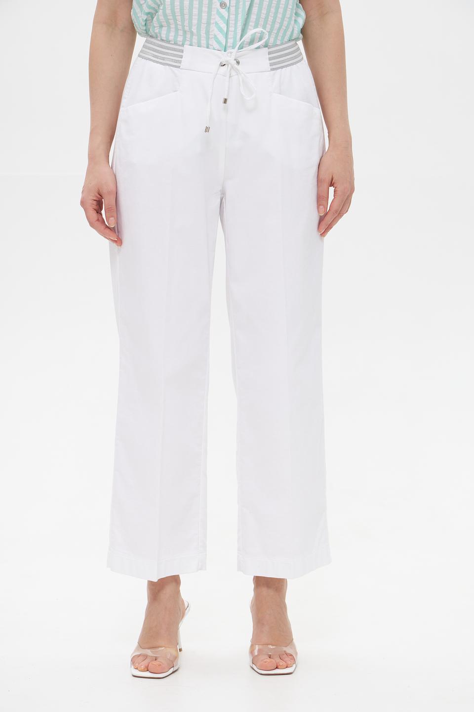 Брюки Toni collection белые с поясом