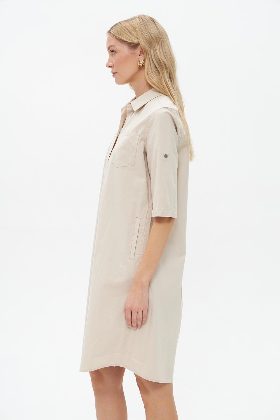 Платье Catnoir приталенное бежевое