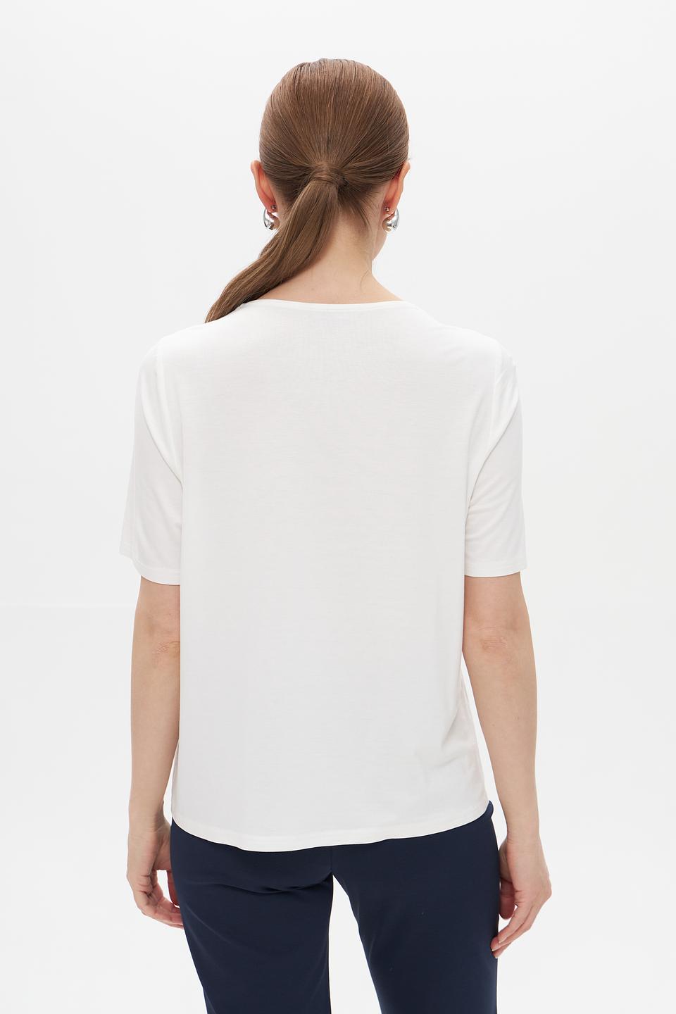 Блузка Frank Walder белая с разрезами