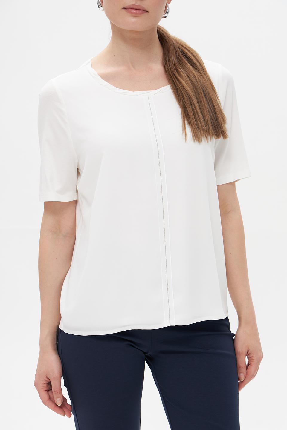 Блузка Frank Walder белая с разрезами