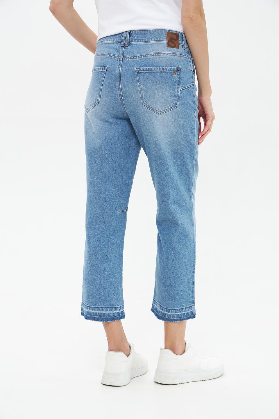 Джинсы Gardeur с потертостями голубые