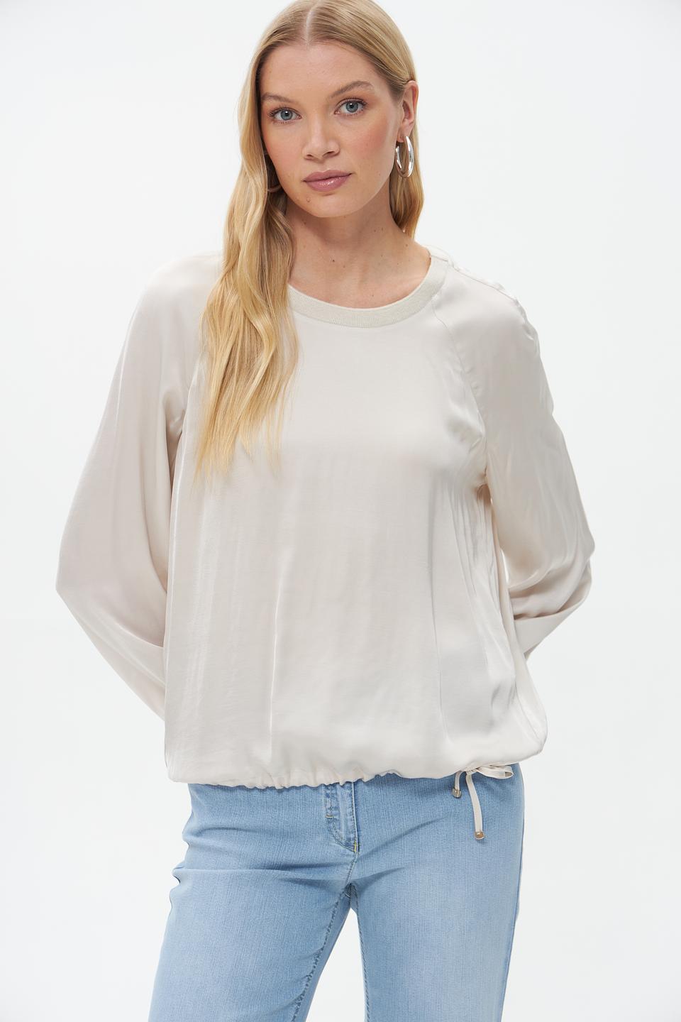 Блузка Lecomte с завязками бежевая