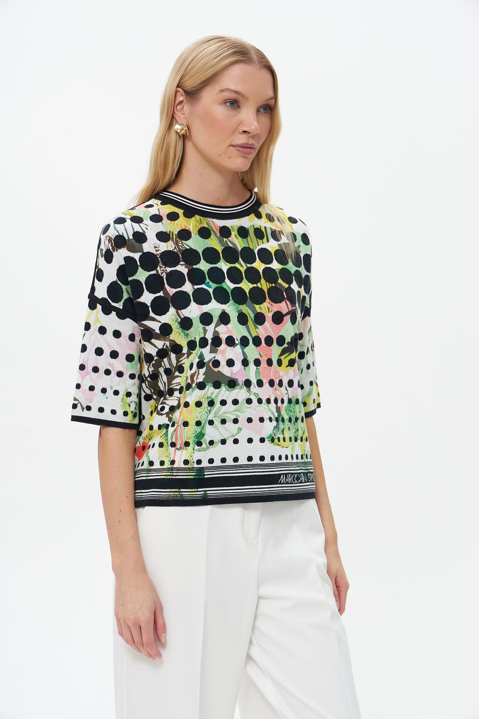 Пуловер Marc Cain с принтом